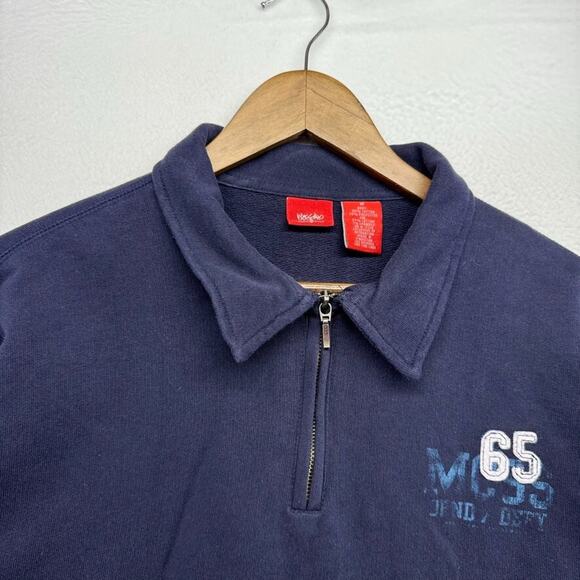 Vintage Mossimo Sweater Men's Medium Blue 1/4 Zip Pullover Skater Surfer 90s y2k - Picture 1 of 10
